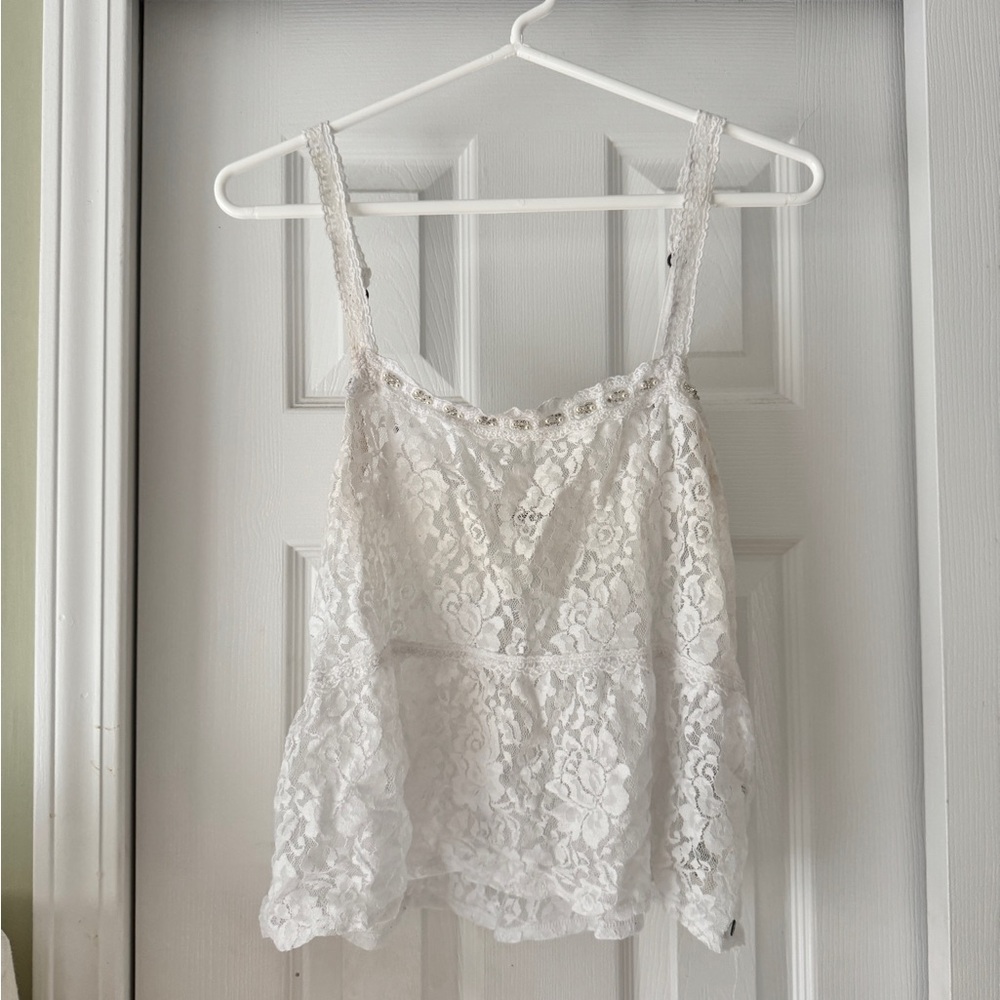 Abercrombie White Lace Women's Top